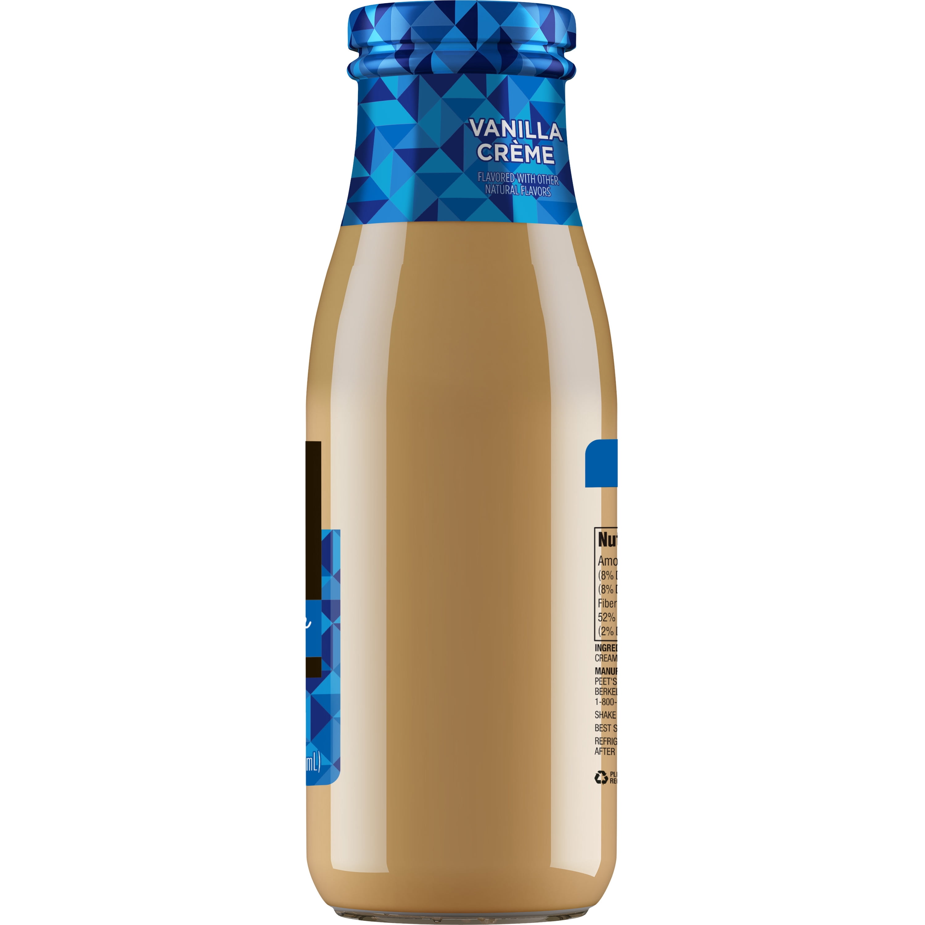 Peet's Vanilla Cream, Blended Iced Coffee, 13.7 fl oz, Glass Bottle
