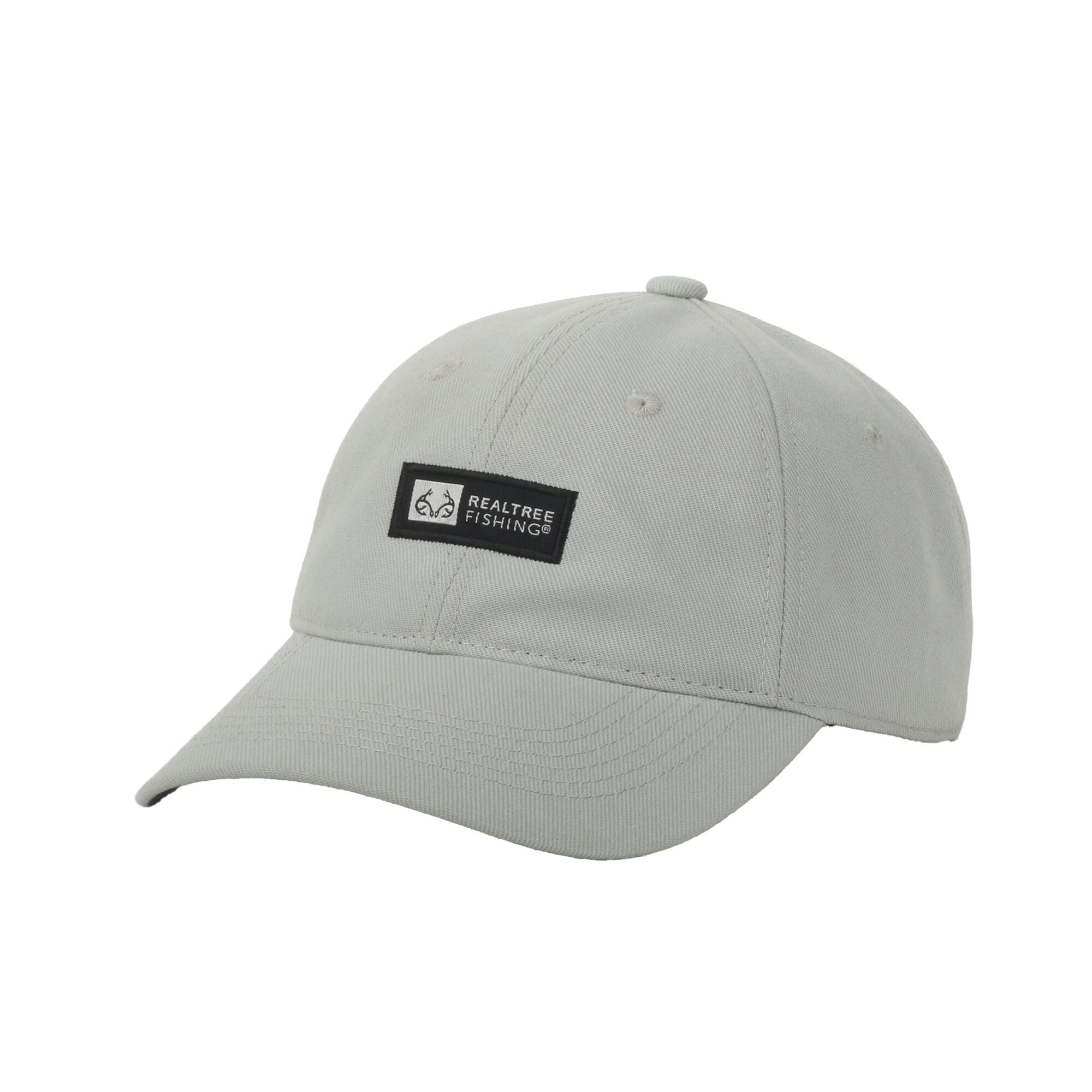 Realtree® Fishing Grey 6-Panel Cap – Unstructured Mesh Back Snapback, One Size