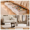 TSV 3pcs Under Bed Storage Containers with Clear PVC Top, Foldable ...