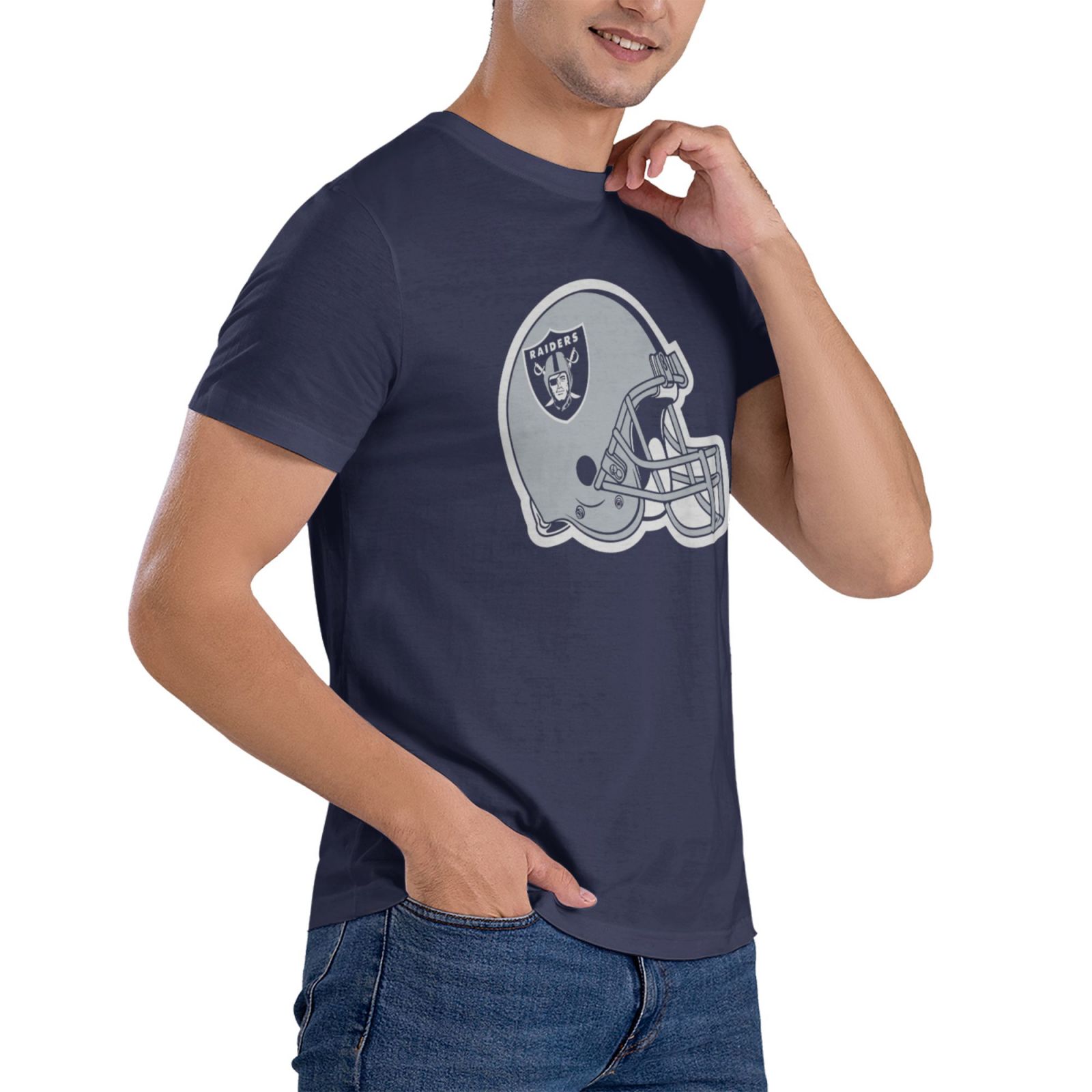 Las-Vegas-Raiders Men'S Cotton, Moisture-Wicking Crew T-Shirt Adult ...
