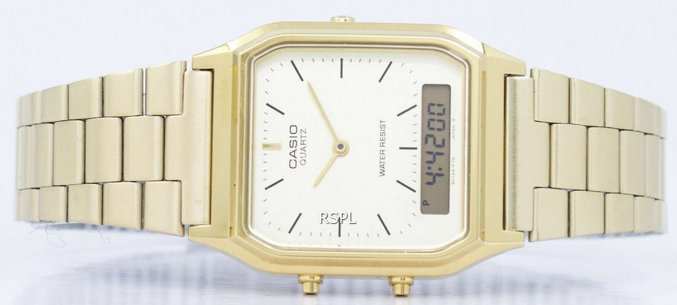 Casio Men's AQ230GA-9D Gold Metal Quartz Dress Watch - Walmart.ca
