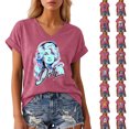 thumbnail image 4 of Womens Dolly Shirts Country Music Legend T-Shirt Crewneck Short Sleeve Shirt Vintage Graphic Tee Loose Fit T-Shirt Casual Tops 2XL, 4 of 6