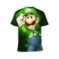 thumbnail image 3 of Cartoon Role Luigi's Mansion Unisex Short-sleeve Shirt For Men Women Novelty 3D Print T-Shirt Soft Comfortable Tee Shirts, 3 of 7