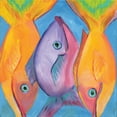 thumbnail image 2 of Seay, Anne 15x15 White Modern Wood Framed Museum Art Print Titled - Fish, 2 of 4