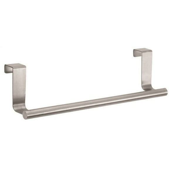 iDesign Brushed Silver Over the Cabinet Towel Bar 9-1/4 in. L Stainless Steel
