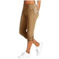 thumbnail image 2 of FNFYFH Liquidation Pantalons de Yoga Capris de Randonnée pour Femmes, Marron, 2 of 7