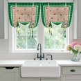 thumbnail image 4 of St Patricks Day Balloon Curtains 63 Inch Length for Living Room/Bedroom, Farmhouse Gnomes Shamrock Plaid Wood Grain Rod Pocket Privacy Door Curtains Decorative Tie Up Shade for Window 52"x63", 4 of 8