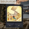 thumbnail image 2 of NeoMart-11x16 Shadow Box Frame with Light, Memorial Display Case with Shelves, Drawer and Slot for Keepsakes, Large Deep Shadow Box for Flowers and Pet Memorial, Black, 2 of 7