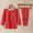 Red, variant on Kids Girls Boys Warm Fleece Thermal Underwear Set Long Sleeve Mock Neck Base Layer T-Shirt and Leggings Pants Set