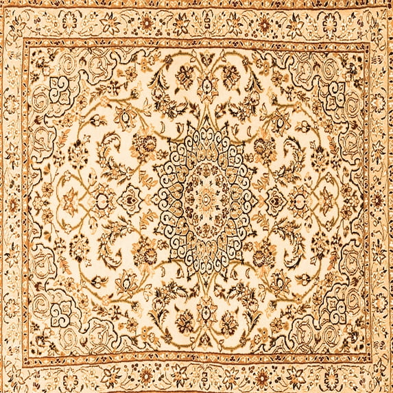 Ahgly Company Indoor Square Persian Orange Traditional Area Rugs, 6' Square