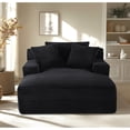 thumbnail image 2 of Black Corduroy - Full Foam Cushioned Comfort - Living Room or Bedroom Use / Instant Relaxation with No Assembly, 2 of 4