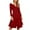 Wine, variant on Busydd Dresses for Women Trendy Ribbed Button Long Sleeve Dress for Women Casual Warm Solid Color Winter Clothing for Women with Fuzzy Hood L