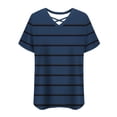 thumbnail image 6 of fatyb Summer Tops for Women Plus Size Criss Cross V Neck T Shirts Casual Short Sleeve Pullover Blouses, 6 of 6