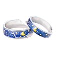 thumbnail image 2 of Anillos,Regalos de joyería de anillos de pareja ajustables abiertos,Alianzas de compromiso de boda Anillos Zulema Anillos, 2 of 8