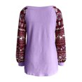 thumbnail image 5 of IROINNID Reduced Womens Sweater Knit Off-The-Shoulder Pullover Sweater Print Loose Mid-Length Long Sleeve Splicing Line Sweater Tops Blouse, 5 of 5