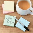 thumbnail image 3 of Pen+Gear Assorted Pastel Sticky Notes, 3" x 3", 400 Sheets, 4 Pads, 3 of 5