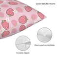 thumbnail image 3 of Yiaed Strawberries Print Pillow Covers Super Soft Decorative Square Throw Pillow Covers Case Cushion Covers for Sofa Couch Bedroom Car Decor（No pillow core）-26"x26", 3 of 7