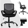 thumbnail image 4 of Home Office Mid Back Mesh Ergonomic Computer Chair with Height Adjustable, Black, 4 of 6