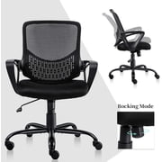 Home Office Mid Back Mesh Ergonomic Computer Chair with Height Adjustable, Black