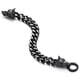 thumbnail image 5 of Pulsera de acero inoxidable para hombre con cabeza de lobo y eslabones franco con cierre de anillo de resorte, 5 of 5