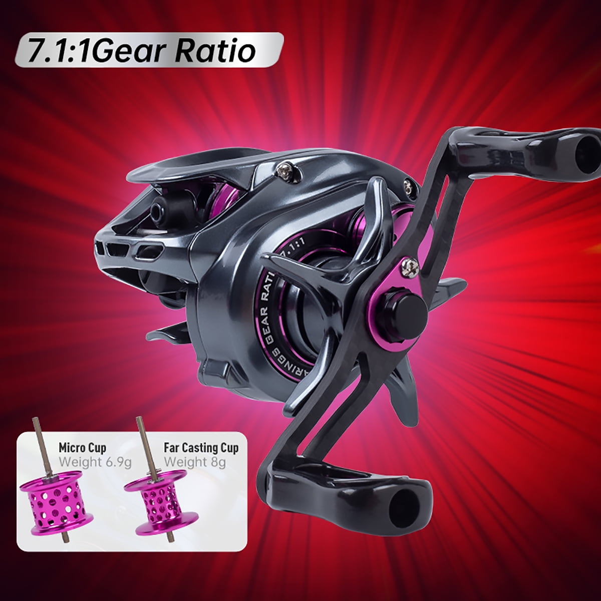 Kingdom Micro Monster Ultra Light 135g, 8.1:1 Ratio, Carbon
