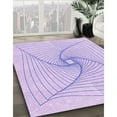thumbnail image 3 of Ahgly Company Machine Washable Indoor Rectangle Transitional Bright Lilac Purple Area Rugs, 7' x 9', 3 of 7