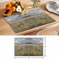 thumbnail image 6 of Oil Painting Wildflower Placemats Set of 1, Country Grassland Flower Plant Non-Slip Place Mats Washable Table Mats for Kitchen Dining Table Decorations Indoor/Outdoor, 6 of 9