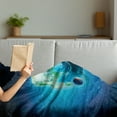 thumbnail image 3 of Outer Space Soft Flannel Fleece Blanket, Planet Earth in Sun Rays Elements Astronomy Atmosphere Sky Satellite Moon Image, Cozy Plush for Indoor and Outdoor Use, 50" x 70", Red Blue, by Ambesonne, 3 of 5