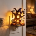 thumbnail image 4 of DAMAI Tree House Plug in Night Light,Halloween 2D Hand‑Painted Spooky Ghost Pumpkin Witch Decor Resin Lamp,Wall Plug Nightlight For Hallway Bedroom Entryway Console Shelf Decor, 4 of 6