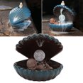 thumbnail image 2 of Creative European Style Shell Mermaid Shape LED Lamp Backflow Aromatherapy Furnace Ceramic Crafts for Home Office SPA Yoga Aromatherapy Decoration, 2 of 9
