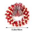 thumbnail image 3 of Miwamany Patriotic Wreaths for Front Door, 4th of July Independence Day Memorial Day Wreath with Red White Blue Flowers, Outdoor Patriotic Door Decor for Home Porch All Seasons Wreaths, 3 of 5