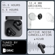 CMF Buds 2a Wireless Earbuds Active Noise Cancelling 42dB Hybrid ANC Bluetooth Headphones, 12.4mm Dynamic Driver for Big Bass, 4 Mic Clear Calls, Sport Ear Buds for iPhone, Android, Dark Grey