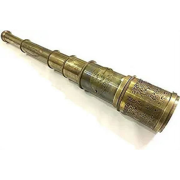 Nautica Decor Nautical Maritime Brass 18" Telescope Vintage Marine Victorian Spyglass Scope Gift