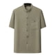 thumbnail image 2 of pstuiky camisetas de hombre, Camisa informal de manga corta, cuello alto, lisa y cómoda para hombre camisas casuales para hombre xl, 2 of 3