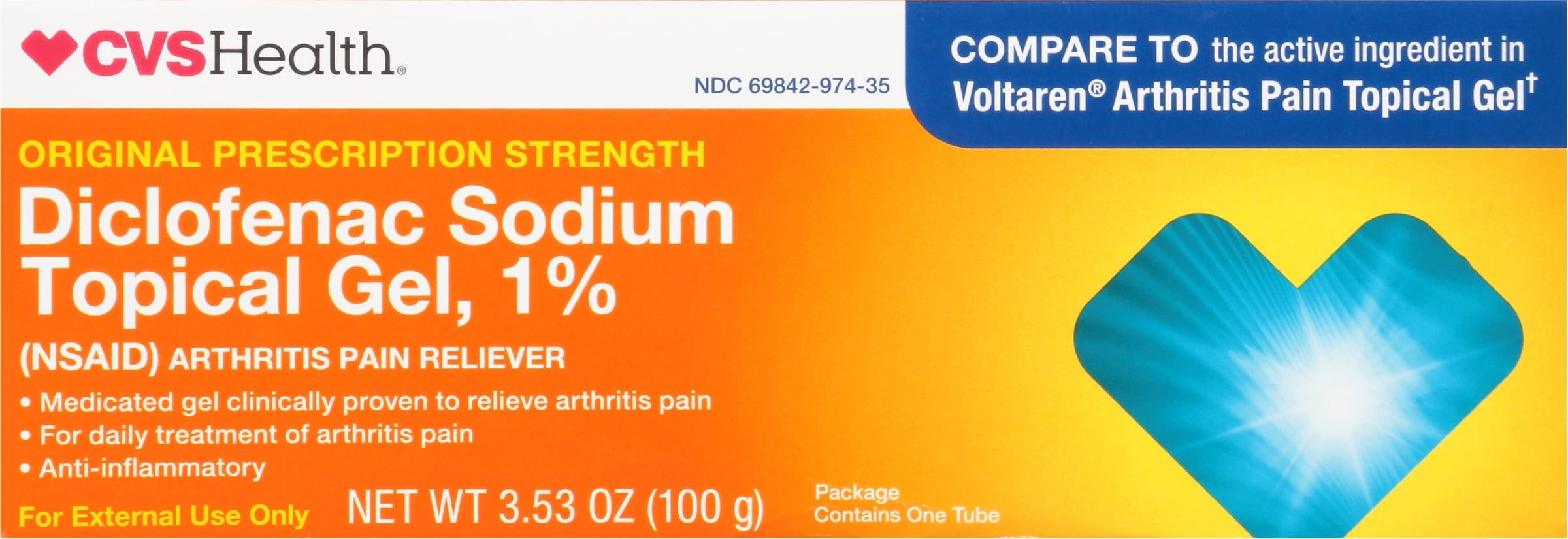 Buy CVS Health Pain Relieving Diclofenac Gel 3.53 oz ( Compare to