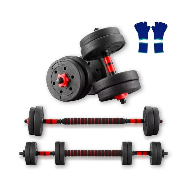 Kit Mancuernas Multifuncional 3en1 Barra y Discos 15kg Gimnasio Found Pesas Mancuernas Diseño Estable Compactas, Resistentes y Funcionales para Entrenamiento en Casa y Gimnasio Multifuncional