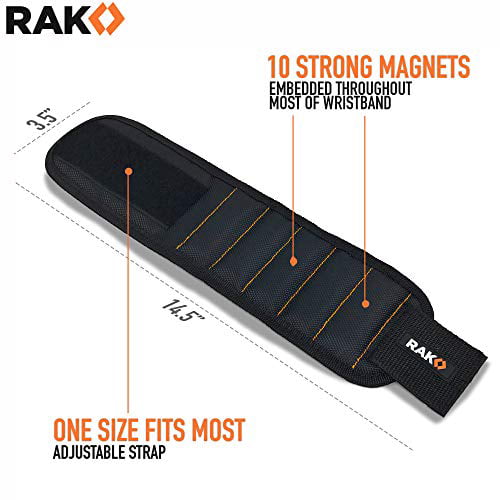 RAK Magnetic Construction Wristband Strong Magnets for Screws Drill Bits Tool 