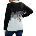 thumbnail image 4 of Aoochasliy Womens Sweaters Clearance Pullover Knitwear Cardigan Gradient Crewneck Tops, 4 of 7