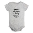 thumbnail image 2 of iDzn Smile My Mom's a Dentist Funny Rompers For Babies, Newborn Baby Unisex Bodysuits, Infant Jumpsuits, Toddler 0-24 Months Kids One-Piece Oufits, 2 of 5