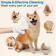 thumbnail image 4 of Cleaning Glove for Dog and Cat, Wipes Gloves for Dog and Cat Fur Face, Ear, Eye, Paws Cleaning Wipes Pet Wash Free Gloves, Grooming Wipes for Pet No Rinse Thick Dog Wipes Gloves(6 Pcs), 4 of 9