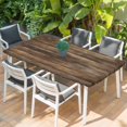 thumbnail image 2 of Old Wooden Board Table Cloths for 3 Foot Rectangle Tables, Country Farmhouse Wooden Planks Brown Patio Waterproof Elastic Fitted Tablecloths, Washable Rectangular Table Cover for Camping, 2 of 8