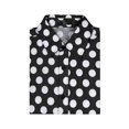 thumbnail image 5 of INSPIRE CHIC Polka Dots Pattern Shirt for Men's Point Collar Short Sleeves Printed Dress Shirts M Black, 5 of 6