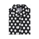 thumbnail image 5 of Camisa de vestir de manga corta con cuello de punto para hombre, estampado de lunares INSPIRE CHIC, color negro, 5 of 6