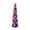 Purple, variant on Homellea Pop Up Tinsel Christmas Tree, Collapsible Slim Pencil Xmas Tree with Reflective Sequins and String Lights for Apartment, Office, Entryway and Holiday Party Decor, 59 Inch, Green