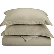 Superior Solid Wrinkle-Free Duvet Cover Set, Twin XL, Tan