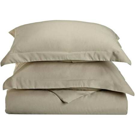 Superior Solid Wrinkle-Free Duvet Cover Set, Twin XL, Tan