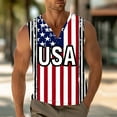 thumbnail image 2 of Cmfcve Men's Patriotic Tank Top Independence Day Printed Pullover Tees Sleeveless V-Neck Fitness Undershirt, 2 of 5