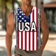 thumbnail image 1 of Camiseta sin mangas con cuello en V para hombre, estilo vintage, informal, para fitness, deportiva, permeable, con cuello en V, 1 of 5