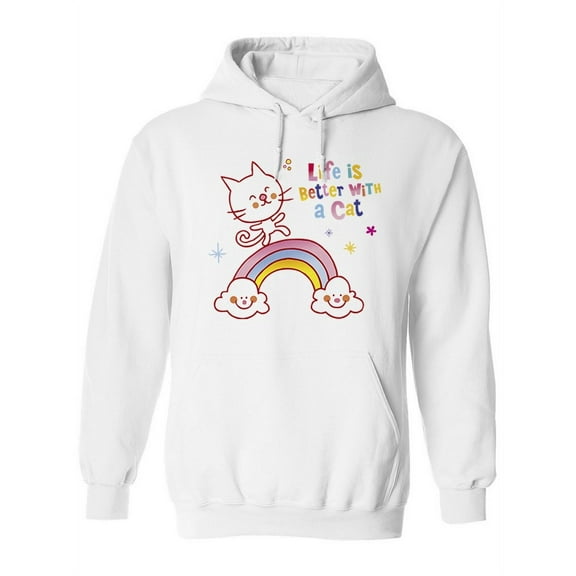 Life Is Better With A Cat Hoodie Women -Image by Shutterstock, Female Large