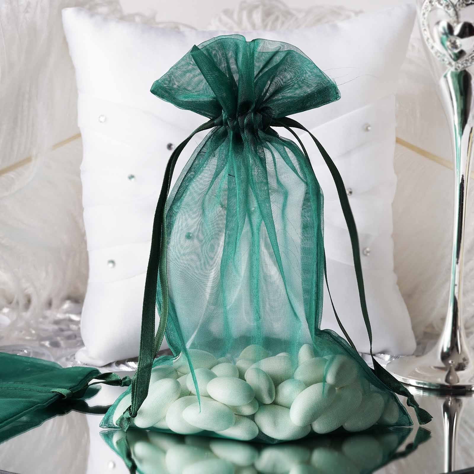 Efavormart 50PCS Organza Gift Bag Drawstring Pouch for Wedding Party